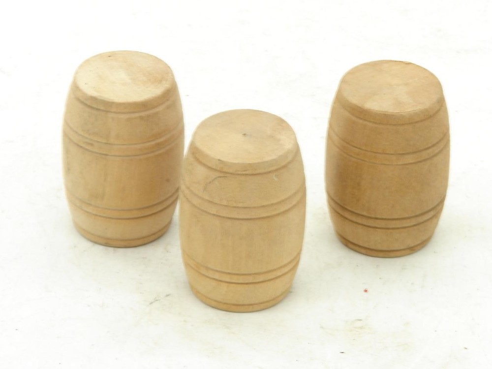 Solid Wooden 3-Piece Barrel Set for Lionel Standard Gauge Gondolas