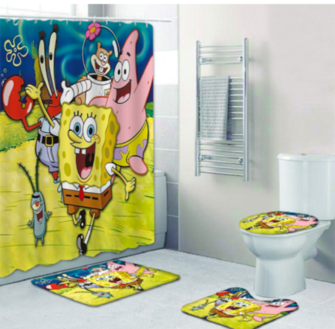 Spongebob, walking under the sea Bathroom Sets, Shower Curtain Sets