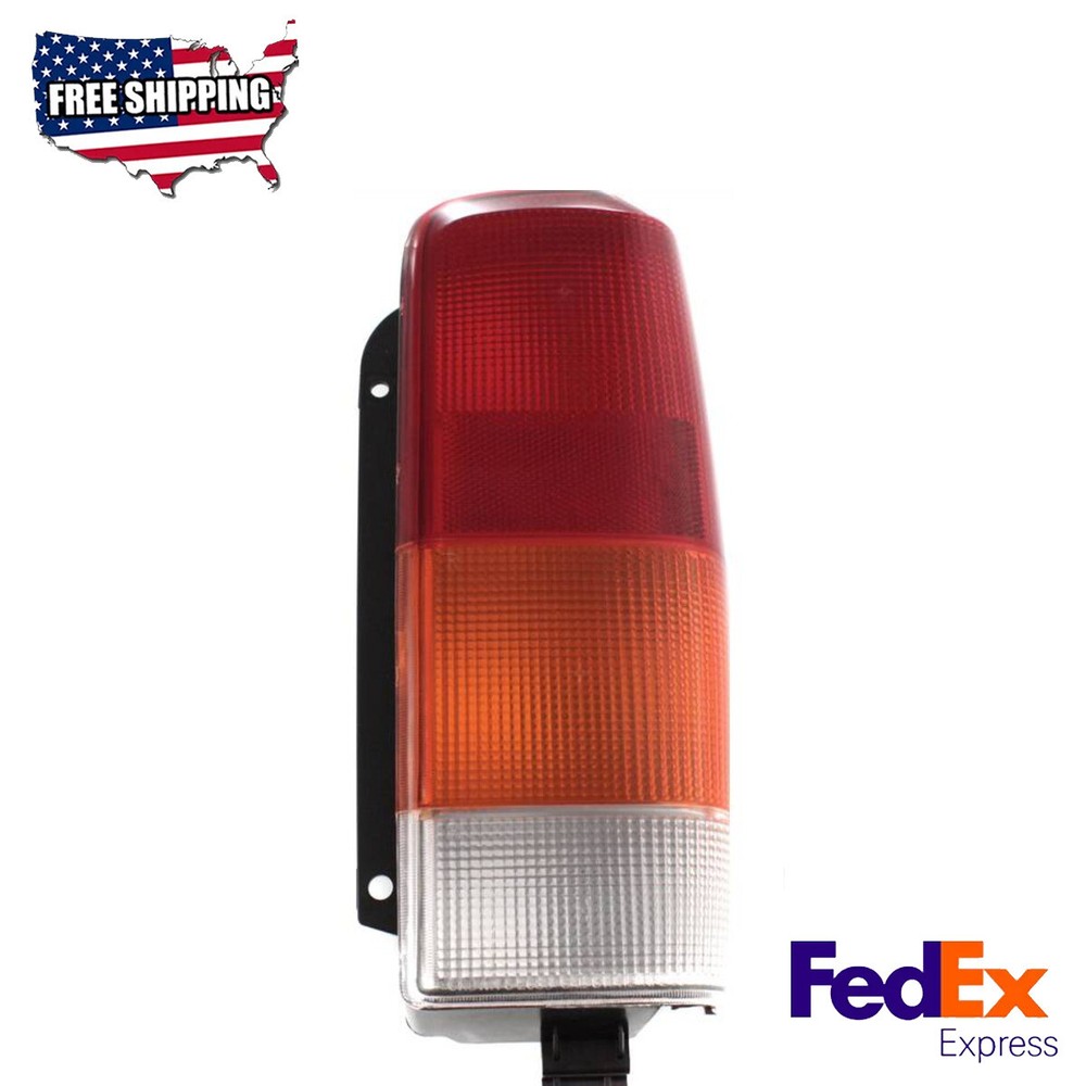 1997-2001 Jeep Passenger Side Tail Light Amber Clear Red Halogen Lens