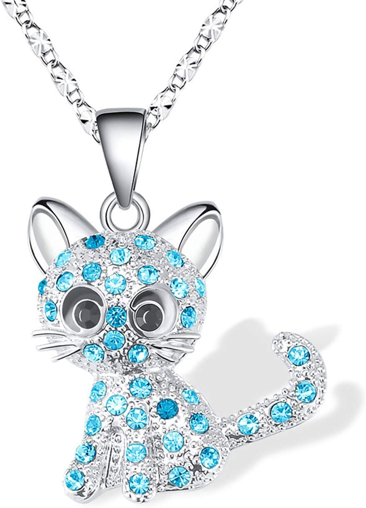Kitty Cat Pendant Necklace Jewelry for Women Girls Cat Lover Gifts Daughter Love