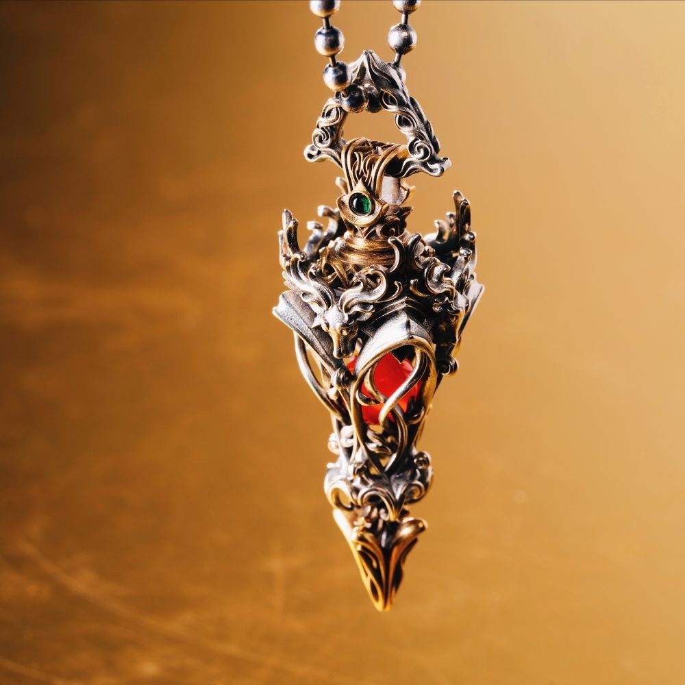 Pendulum Pendant with Crystal, witchcraft Jewelry, Divination Tool
