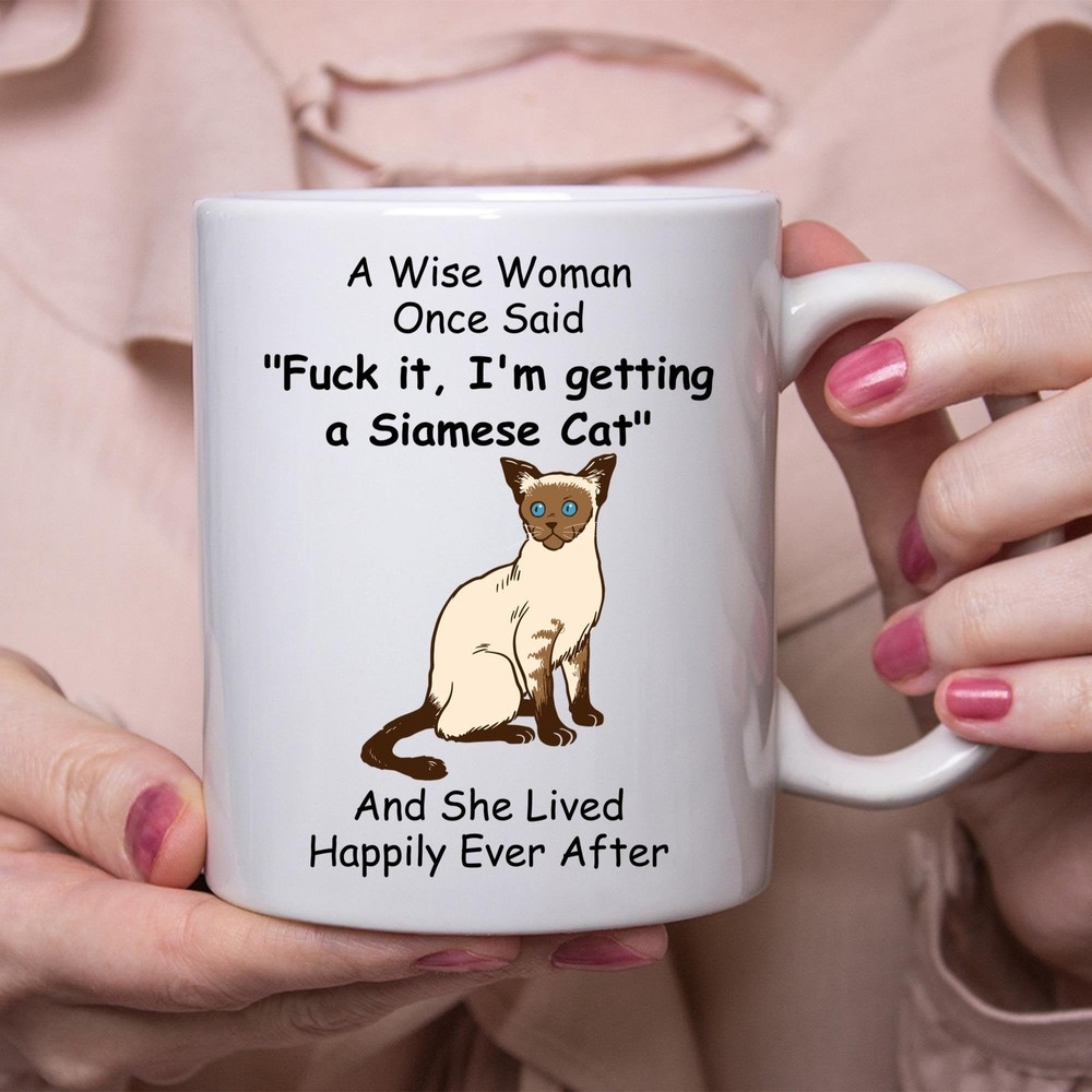 Funny Siamese Cat Baby Gift For Women White Coffee Mug Coffee Cup