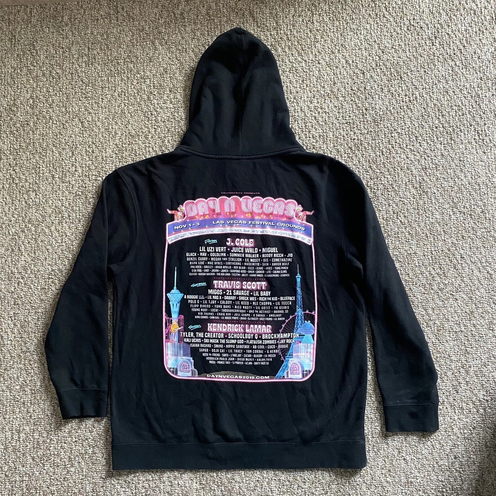 Day N Vegas Hoodie Mens Large Black Long Sleeve Pullover Concert Festival 2019