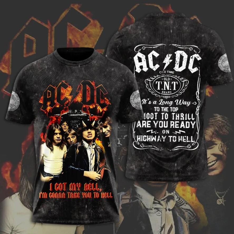 Unisex 3D Ac Dc Band Shirt Music Band 3D Shirt All Over Print 3D T-Shirt