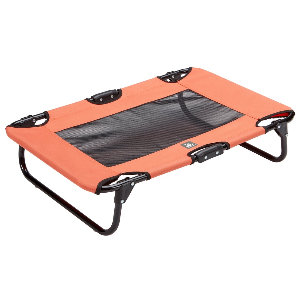 Best Friends Folding Pet Bed for Pets Up to 50 Pounds - Orange and Gray