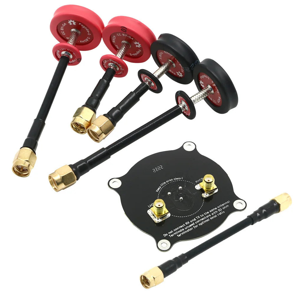 Pagoda 2 Triple Feed Patch 5.8G 5dBi 50W Omnidirectional FPV Flat Panel Antenna