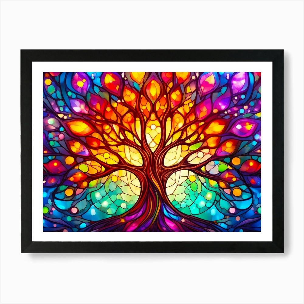 Tree of Life Framed Canvas Art Print Wall Decor Picture  