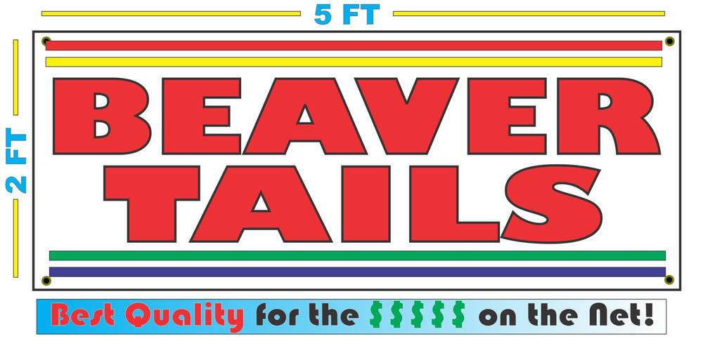 Upgrade Your Fair Carnival Stand with New Larger BEAVER TAILS Sign