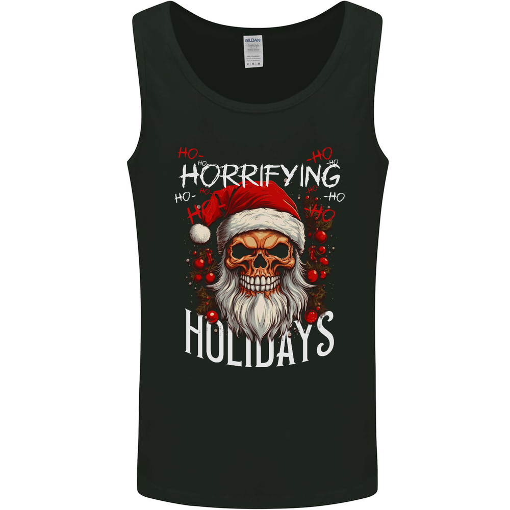 Horror Holidays Evil Santa Skull Christmas Xmas Mens Vest Tank Top