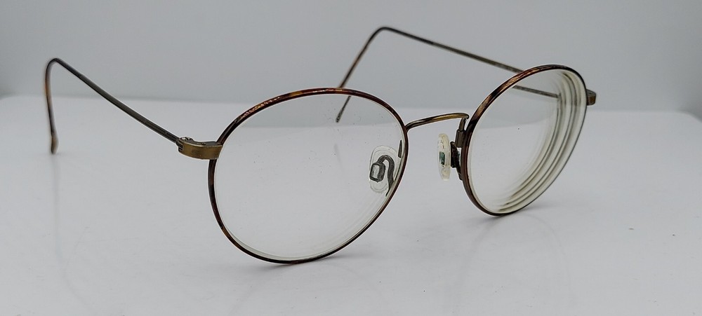Vintage Accuflex 125 Brown Gray Oval Metal Sunglass Frames Only