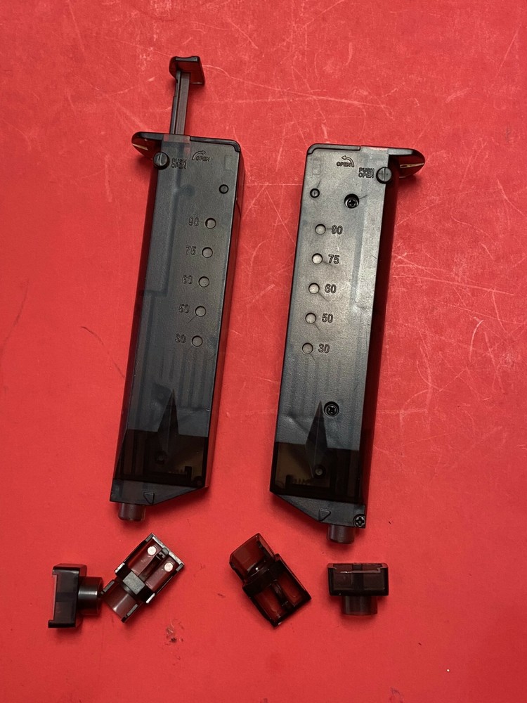 Two 100 round Airsoft 6mm BB Quick Loader with two Nozzle