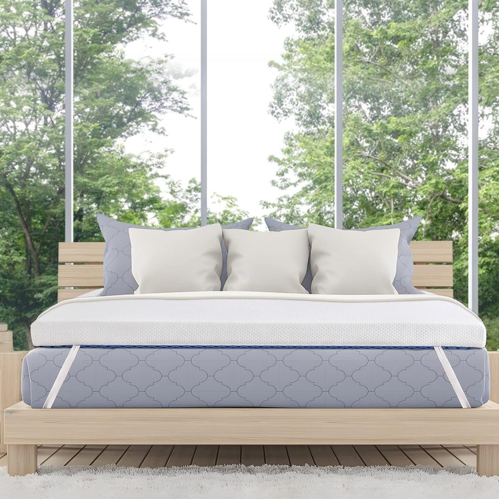 WAVV Mattress Topper King - 3Inch Gel Memory Foam Mattress Topper Cooling Mat...