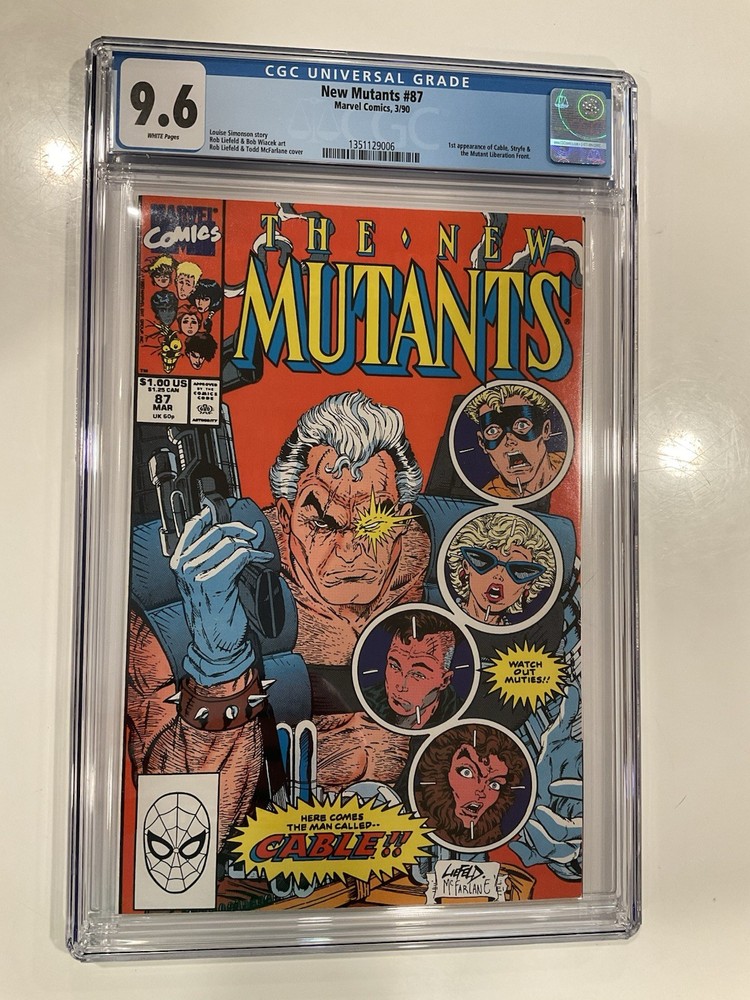 New Mutants 87 cgc 9.6 First Appearance Cable Marvel Key Iconic Cover