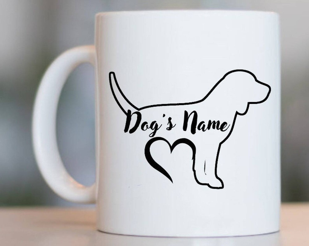 Custom Beagle Heart Mug Love My Beagle Dog Mug Beagle Mug Customized