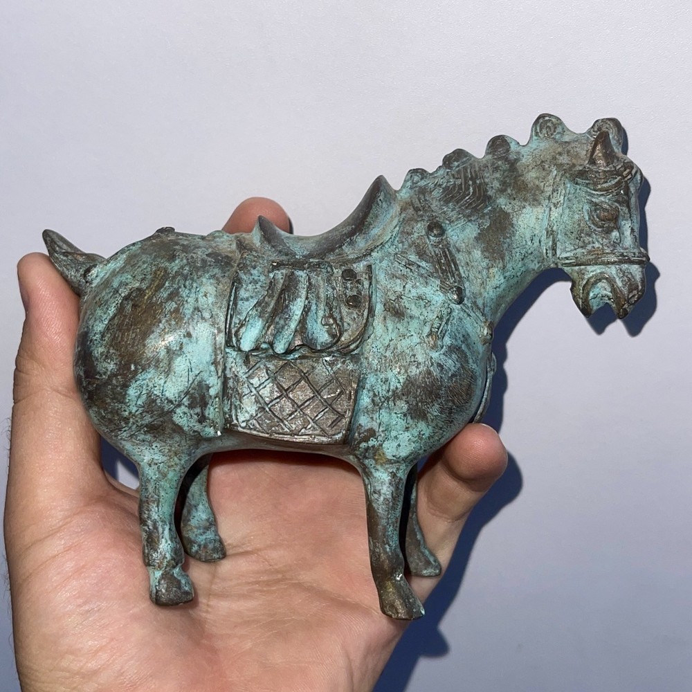 Unique Ancient Roman Bronze Horse Statue With Rare Patina Circa 300-400AD