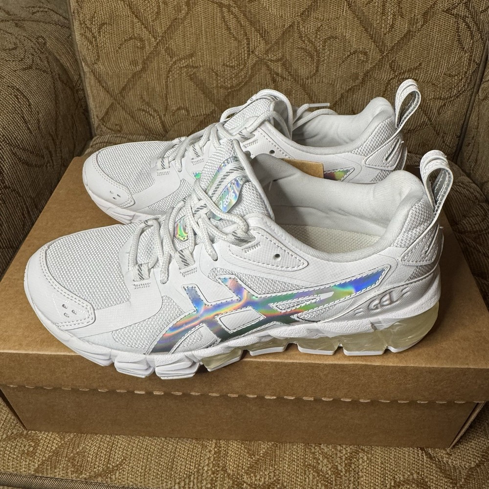 ASICS Gel Quantum 180 White White Iridescent Sneaker 1202A298-100 Women’s 7.5