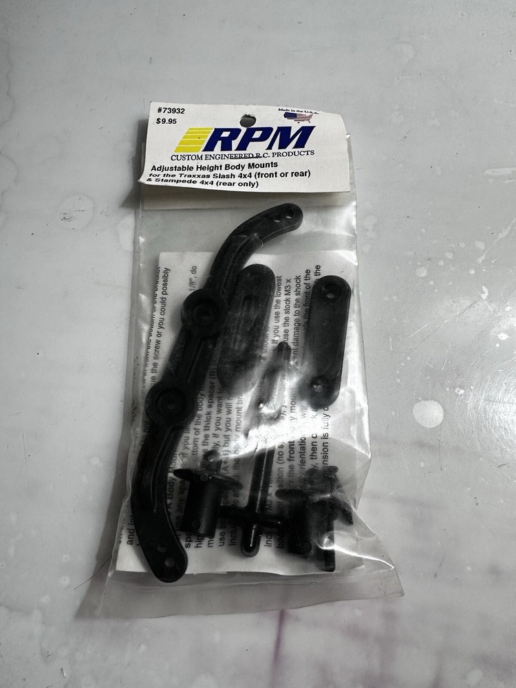 RPM 73932 adjustable height body mounts Traxxas Slash 4x4 1/10 Box4