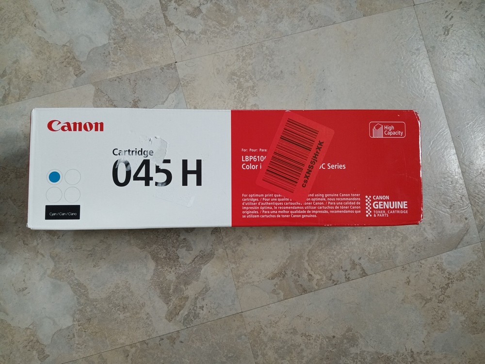 Genuine OEM Canon 045H High Yield Toner Cartridge Cyan New Sealed Box