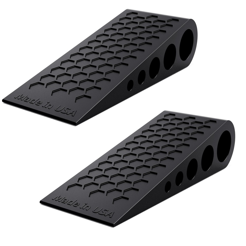 Door Stoppers for Bottom of Premium Floor Rubber Stop Wedge Black