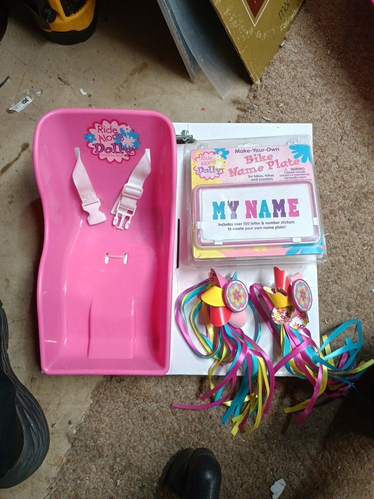 Ride Along Dolly Bundle Pack Has Doll Bike Seat Bicycle License And Two...