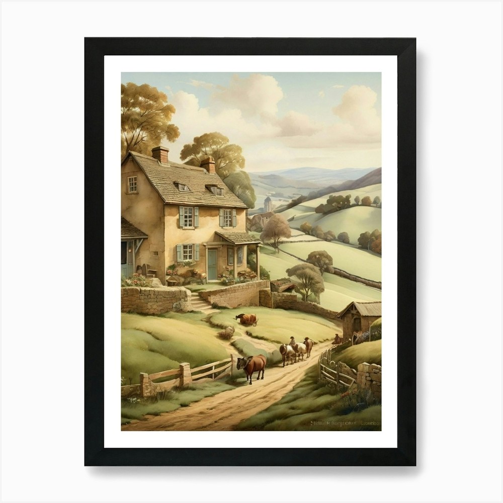 Country Cottage 18 Art Print Framed Wall Art Poster Canvas Print Picture