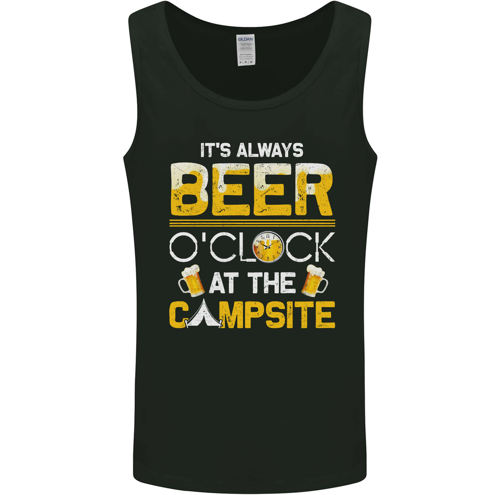 Camping Funny Alcohol Beer Campsite Mens Vest Tank Top