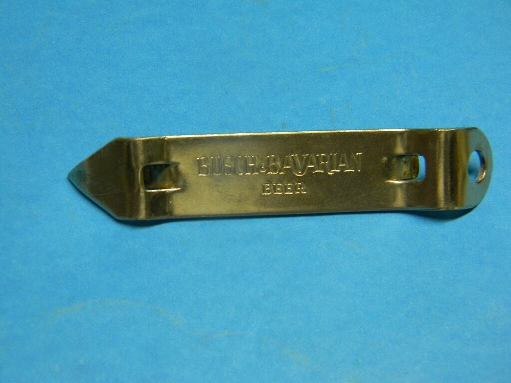 SWEET VINTAGE 1961 BUSCH BAVARIAN ANHEUSER-BUSCH BEER BOTTLE CAN OPENER KEYCHAIN
