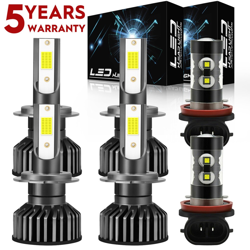 For BMW 328i 2007-2016 6x Bulb LED Headlights High/Low Beam Fog Light 6000K F2QC