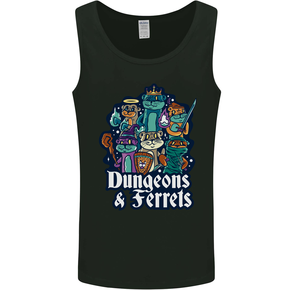Dungeons & Ferrets Role Play Games RPG Mens Vest Tank Top