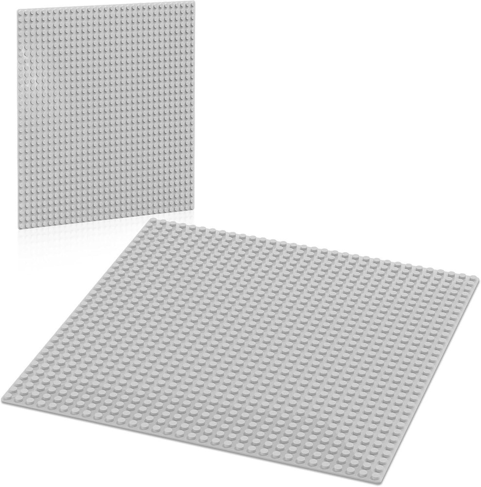 2-pack Gray Baseplates 32x32 Studs Â Compatible with Classic Lego, 10