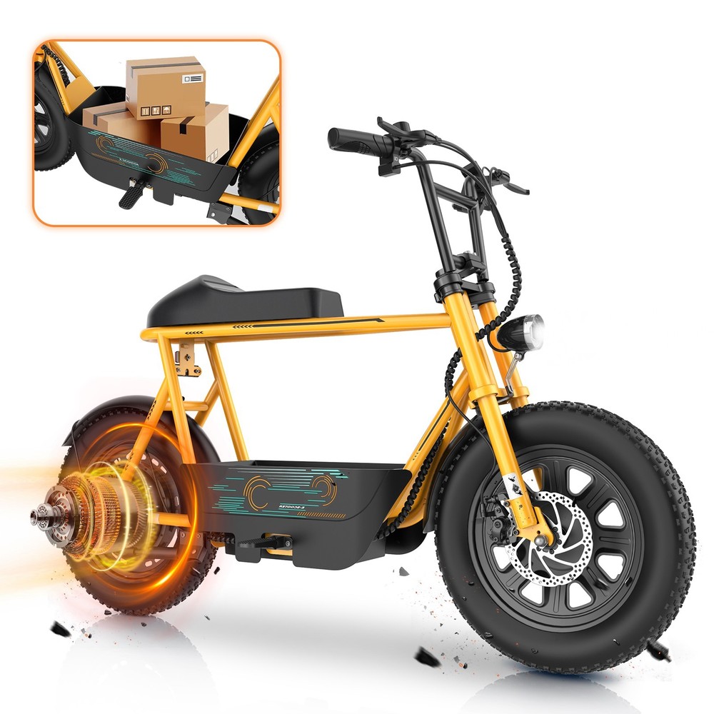 500W All-Terrain Fat Tire Electric Scooter with Seat for Adults