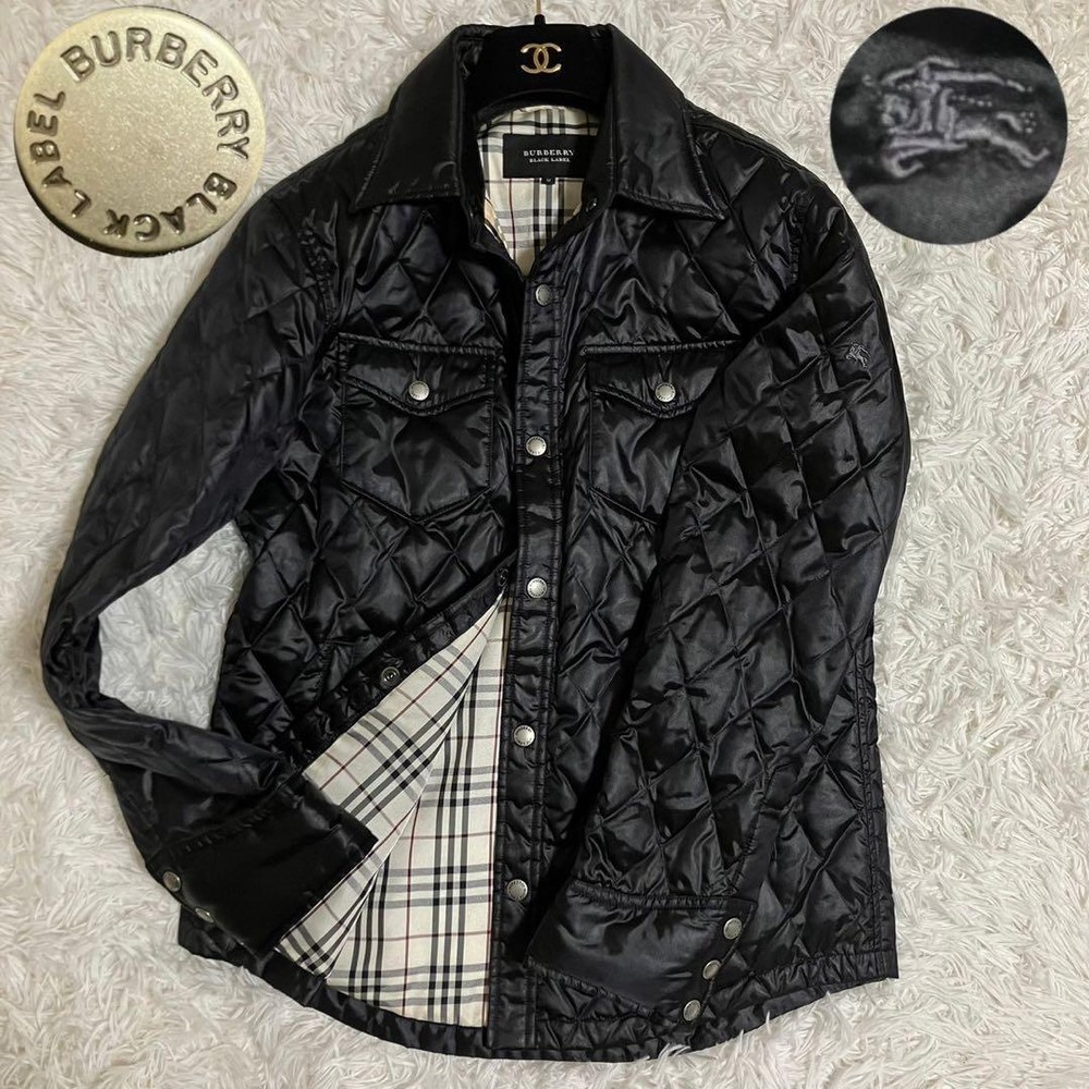 Burberry Black Label Quilted White Goose Down Jacket F/S from Japan