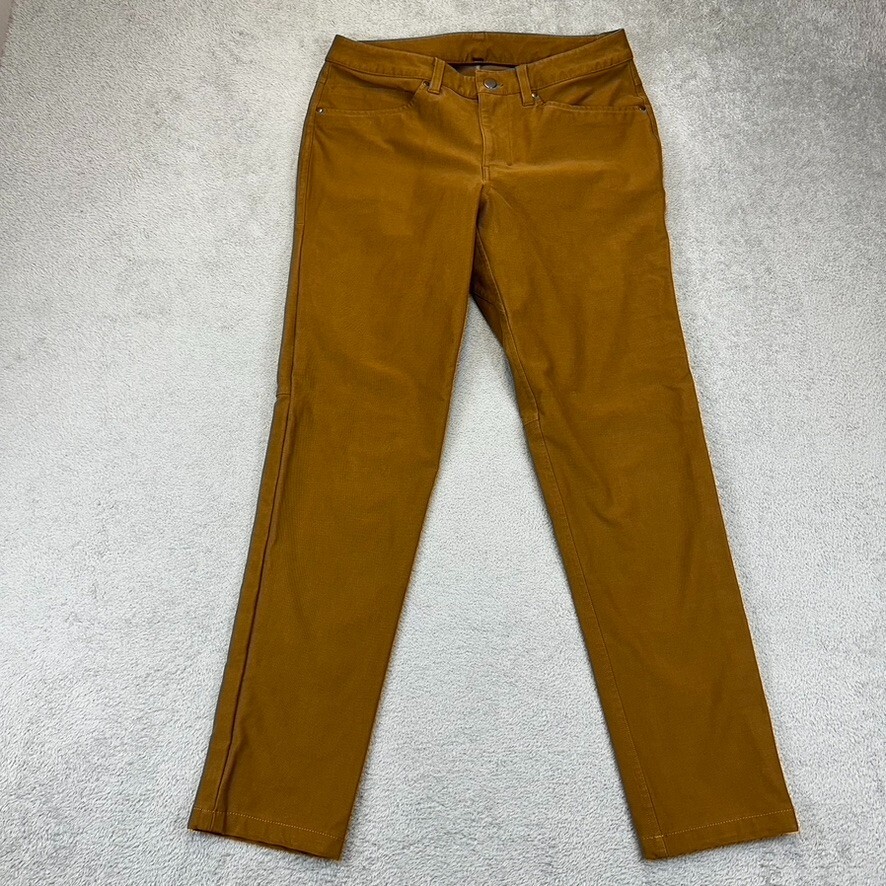 LULULEMON ABC Slim Fit Utilitech Pants Brown Jeans Mens 30x30 Straight