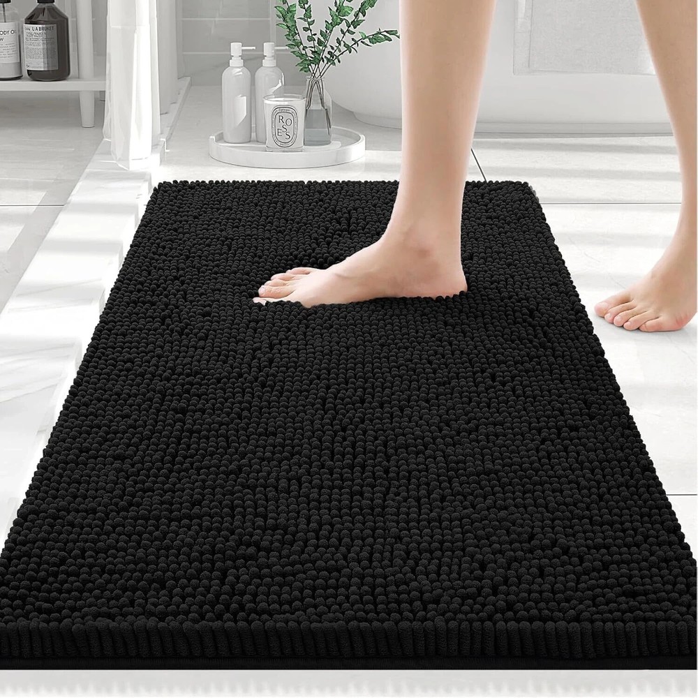 Luxury Non-Slip Chenille Bath Rug 30x20 Inches Ultra Soft Bathroom Mat