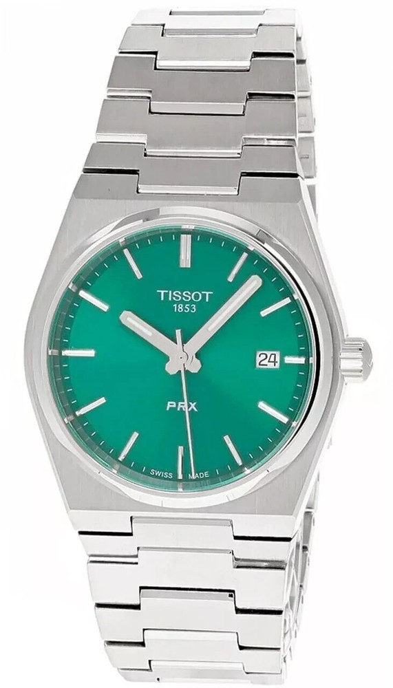 Tissot PRX Quartz Green Dial Ladies Watch T1372101108100 New with Box