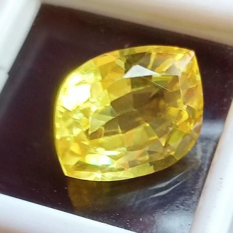 Superb Natural Fancy Shape 11.39 Ct Yellow Sapphire Loose Gemstone EGL Certified