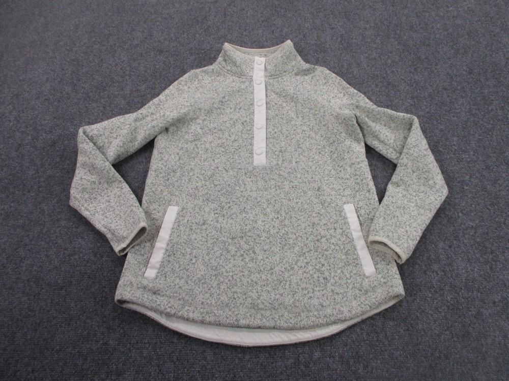 Vineyard Vines Jacket Adult XS Beige Snap Pullover Jumper Logo Outdoors Womens
