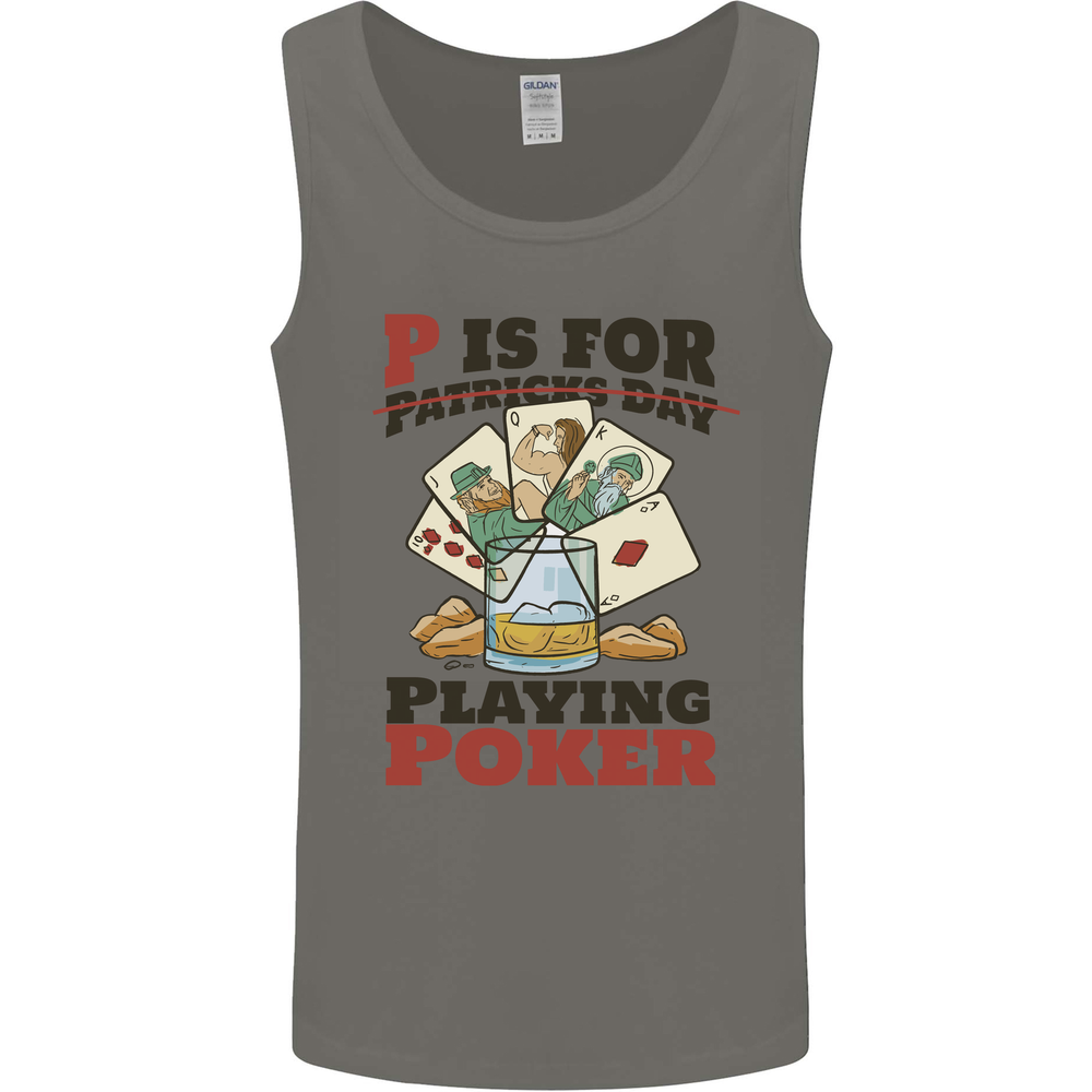 P For Poker Not St Patricks Day Funny Mens Vest Tank Top