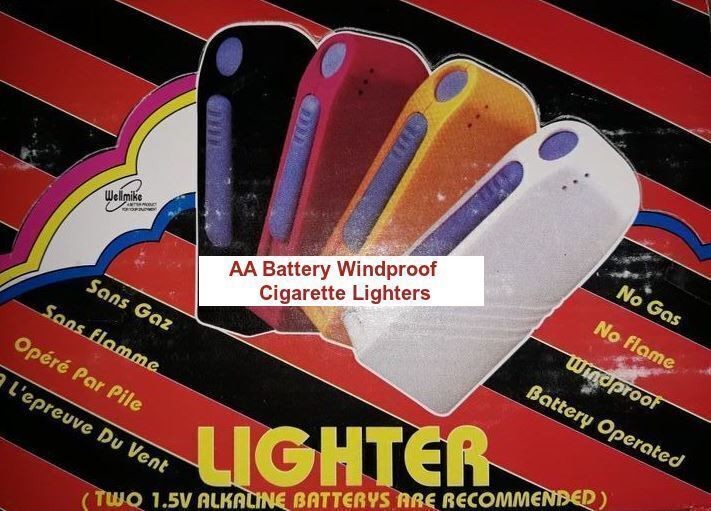 3-pack AA Battery Cigarette Lighter Electric Windproof Flameless Motorcycle 11z
