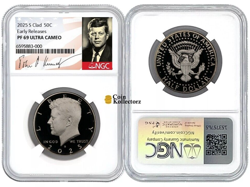 Presale 2025 S Kennedy Half Dollar 50C NGC PF69 Ultra Cameo Early releases-image