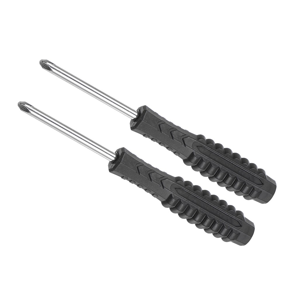 2pcs Small Phillips Screwdriver 4.0mm 115mm Cross Tip with Anti-Slip Handle