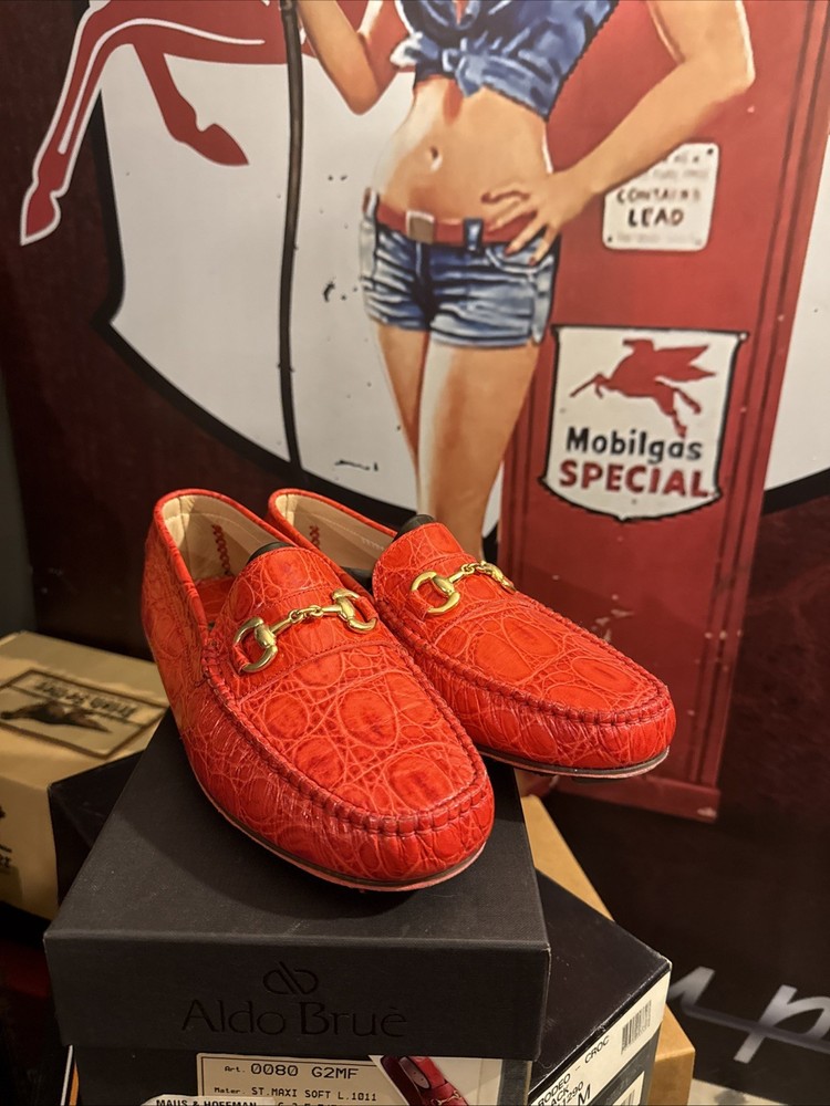 Aldo Bruè Genuine St Maxi Soft F.T./ Tobacco Red Loafer Size 10
