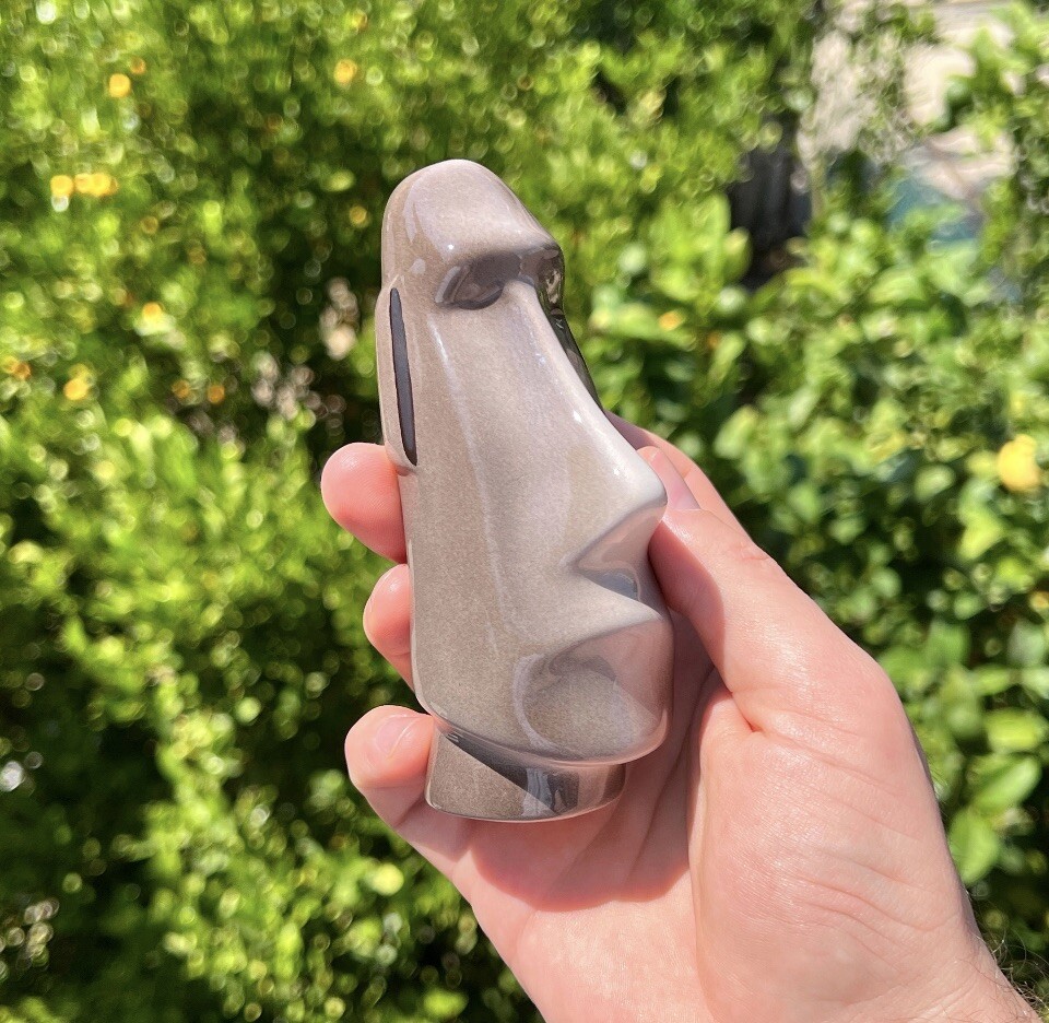 Smoking Pipe Art Ceramic Moai Unique Rapa Nui Bowl Handmade Tribe Pipes