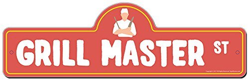 Grill Master Street Sign | Indoor/Outdoor | Funny Home Decor for Garages, Liv...