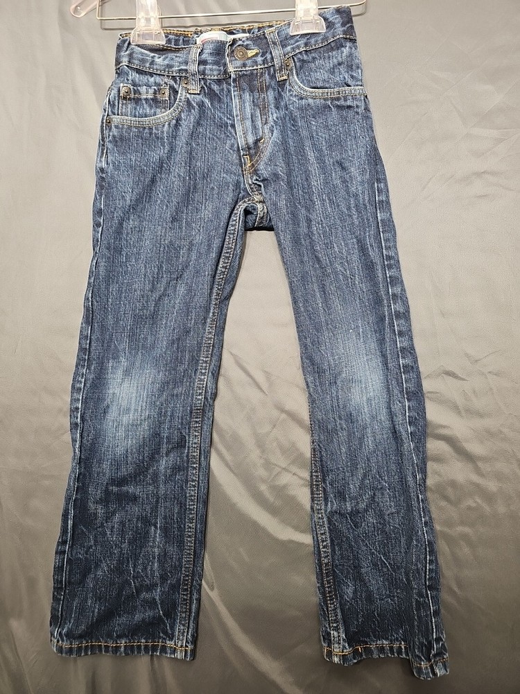Levis 505 Jeans youth Boys 8 24/22 Straight Leg Reg Blue Denim Adjustable #82