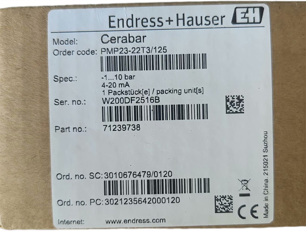 1PC New Endress+Hauser PMP23-22T3/125 Pressure Transmitter fedex or DHL