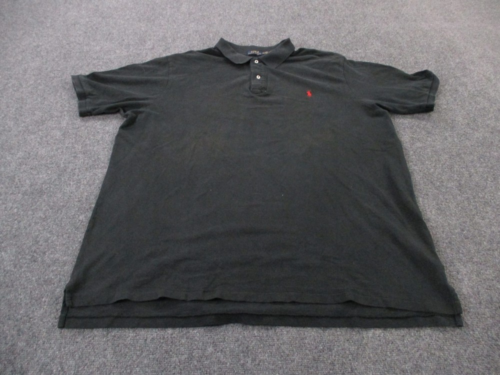 Polo Ralph Lauren Shirt Mens 3XLT Black Golf Pony Embroidered Logo Casual