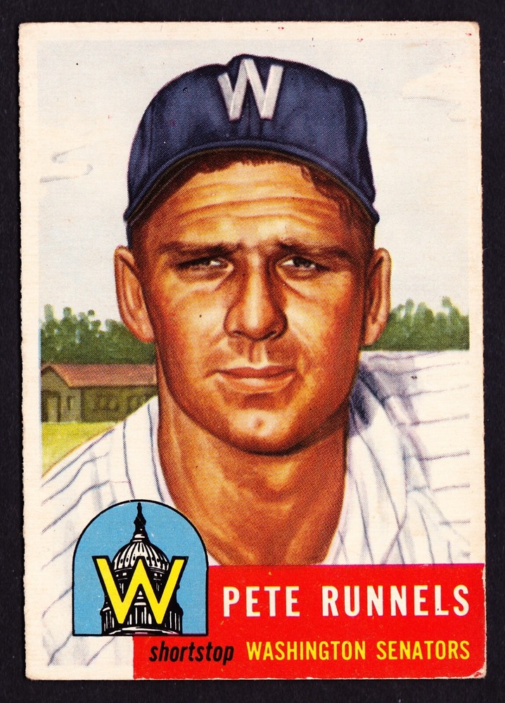 1953 Topps #219 Pete Runnels Washington Senators Baseball Card