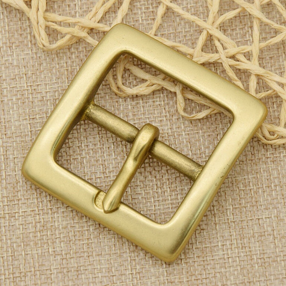 1x Polished Solid Brass Belt Buckle For Wide Belt Replacement New