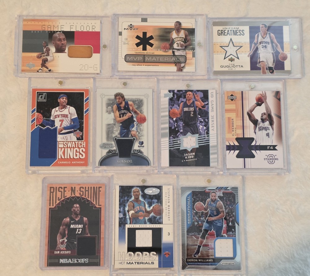 NBA All-Star Relic Lot (10 Cards) – Jerseys & Game-Used Court Materials